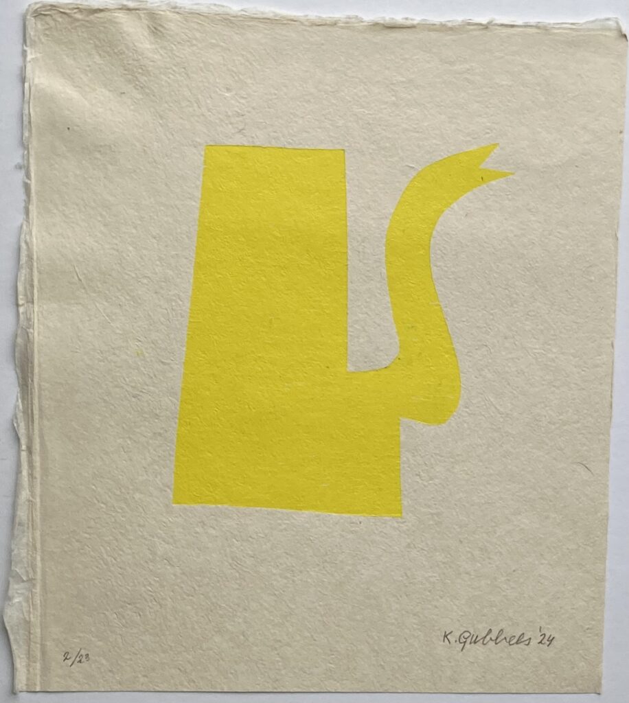 Klaas Gubbels, gele jubileumhoutdruk