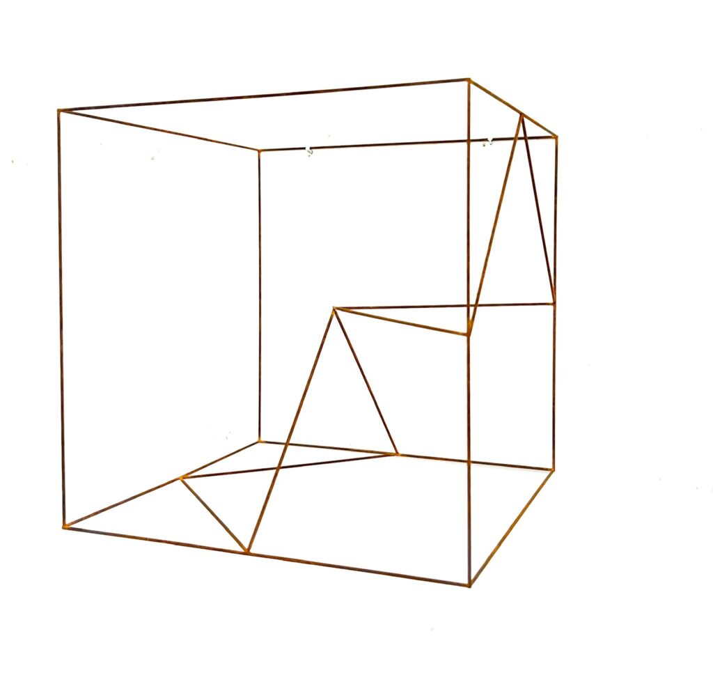 Anne Rose Regenboog 20x20 kubus metaal