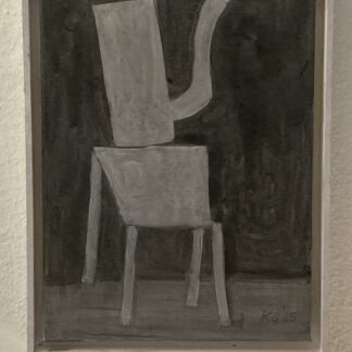 "Wit op wit", akryl op doek, 2025, Klaas Gubbels